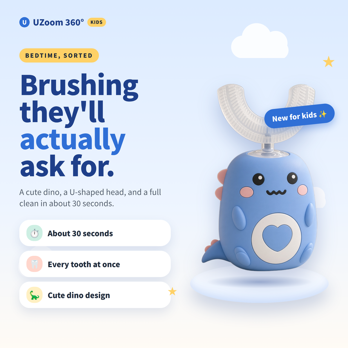 UZoom 360° Kids Toothbrush
