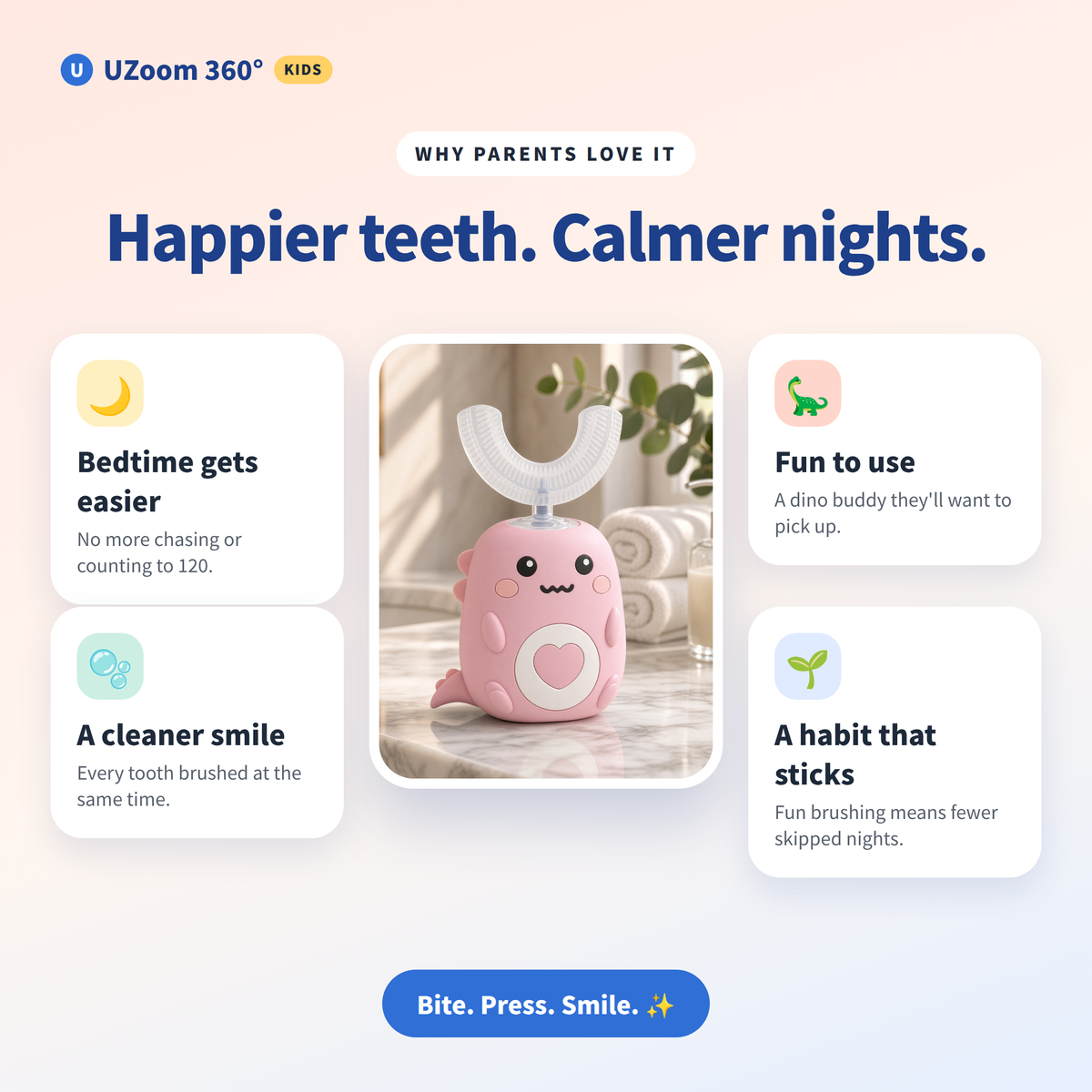 UZoom 360° Kids Toothbrush