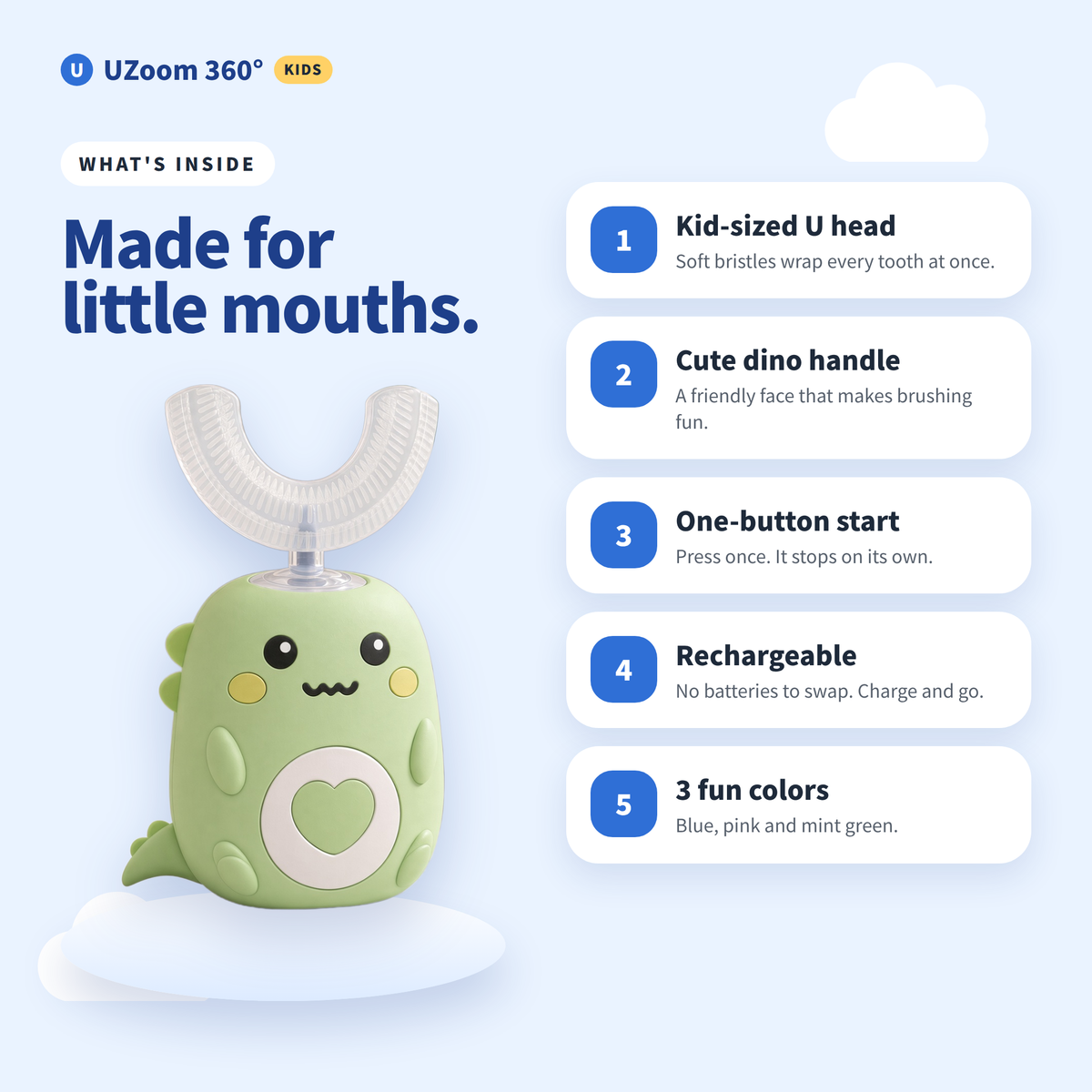 UZoom 360° Kids Toothbrush